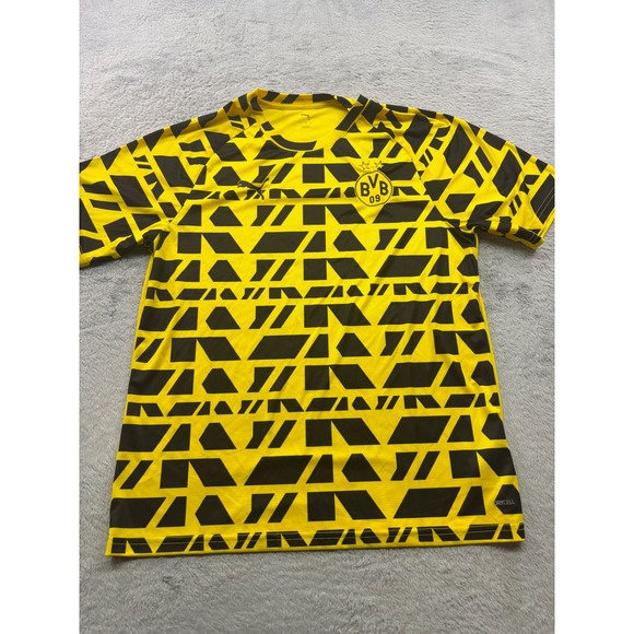 Puma Other - Puma Borussia Dortmund BVB Warm Up Jersey Mens Large Yellow Black 781685 01 NWT